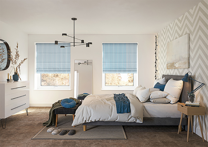 Lace Stripes, River - Twist&Fit Roman Blind - Image 8